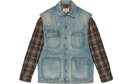 GUCCI Denim Jacket Men's Light Blue