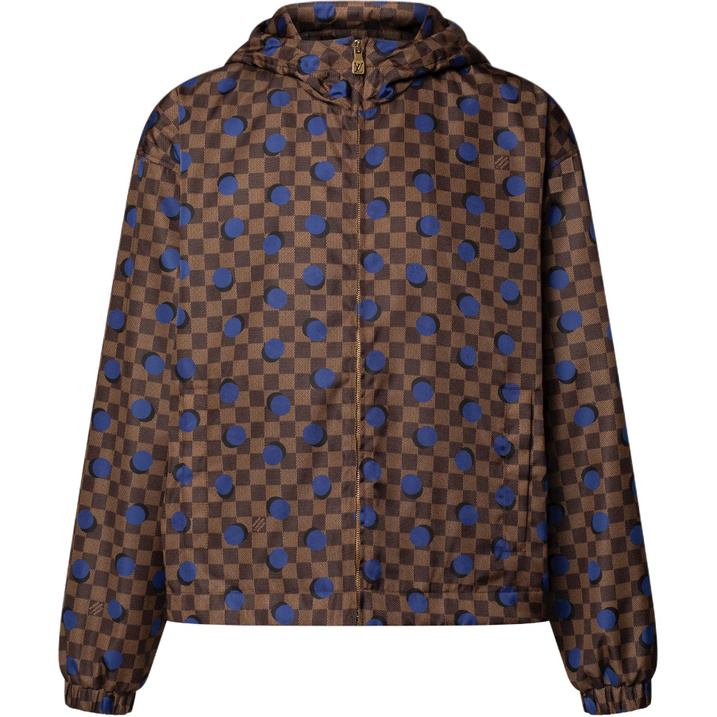 LOUIS VUITTON FW26 Early Fall Damier Check Polka Dot Windproof Long Sleeve Jacket Coat Men's