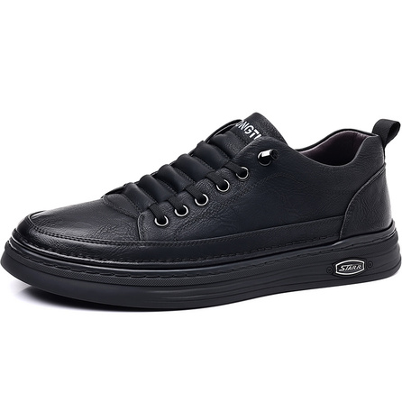 Poitulas Men's Casual Shoes Men Low-Top Black