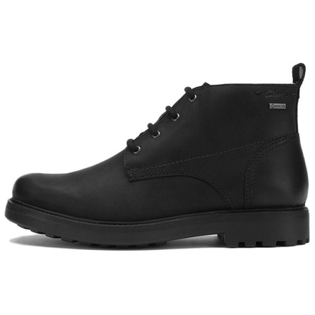 Clarks Chard Mid Gtx Calfskin Classic Fashion Retro Martin Boots Men's Black