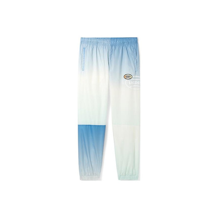 LACOSTE SS22 Color Block Gradient Logo Print Casual Sports Pants Men's Blue White