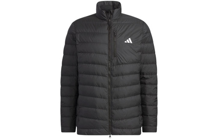 adidas 630 Fill Solid Color Zip Fitted Long Sleeve Down Jacket Men's Black