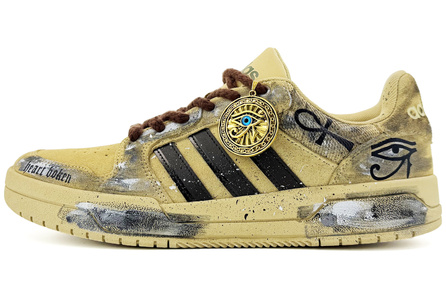 [Custom Sneakers] adidas neo Entrap 'As Wished' 'Golden Pupil' Distressed Deconstruction Fashion Trendy Supportive Cushion Low-Top Skate Shoes Unisex Beige