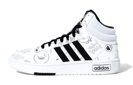 Neo Sesame Street X Women's Adidas Neo Hoops 3.0 Mid 'Woo Hoo!'