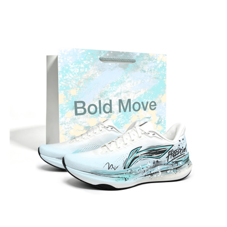 Custom Sneakers LiNing ChiTu 9 CangLan YueBu Undefined Gift Bag Version Hand-Painted Graffiti Campus Outdoor Fresh Cushioning Wear-Resistant Non-Slip Low-Top Physical Test Exam Running Shoes Unisex Blue Grey