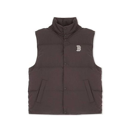 MLB Boston Red Sox Solid Color Simple Comfortable Stand Collar Down Vest Unisex