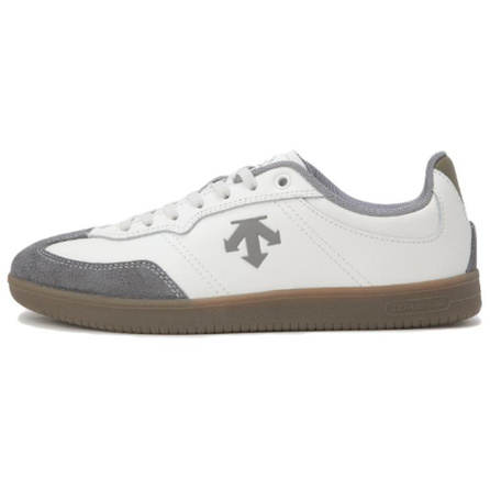 DESCENTE Edge Court Comfortable Versatile Slip-Resistant Wear-Resistant Low-Top Casual Lifestyle Shoes Unisex White Grey