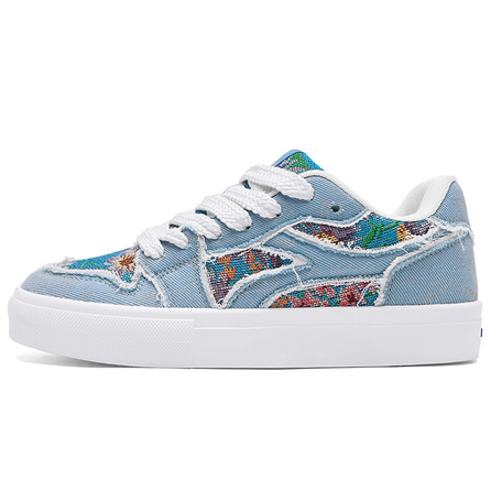 Doraemon Trendy Versatile Street Fashion Color Block Slip-Resistant Wear-Resistant Thick Sole Height-Increasing Simple Personality Lightweight Breathable Student High-Value Niche Canvas Sneakers Skateboard Sport Casual Low-Top Sneakers Men's