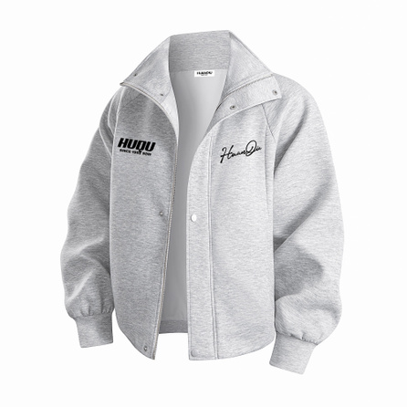 HUANQIU American Retro Logo Print Hoodie Unisex