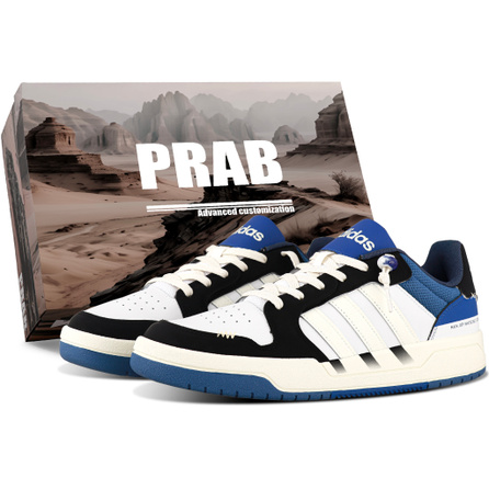 [Custom Sneakers] adidas neo Entrap CNY Year of the Horse Lightning Premium Retro Fresh Fashion Trendy Classic Versatile Special Gift Box Wear-Resistant Height-Increasing Low-Top Sneakers Unisex Beige Blue