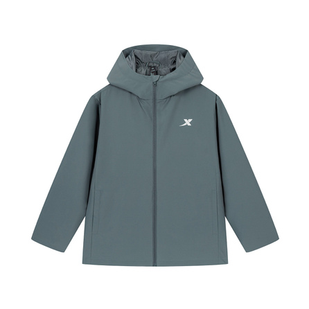 Xtep Comfortable Versatile Fashion Sports Casual Trendy Hooded Jacket Men's Pearl Grey