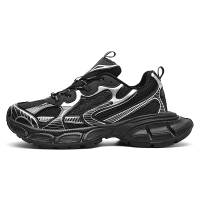 BANGNEY Anti-Slip Wear-Resistant Breathable Height Increasing Low-Top Chunky Sneakers Unisex S555 черный
