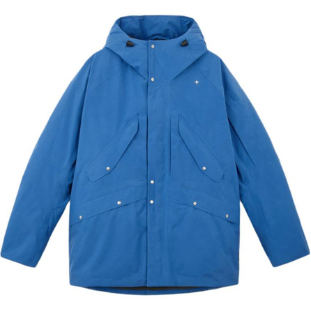 STONE ISLAND FW24 STELLINA Series Waterproof Windproof Hooded Logo Zipper Multi-Pocket Casual Down Jacket Unisex Turquoise