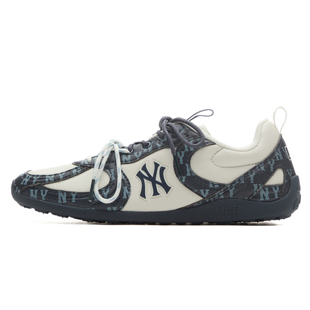 MLB New York Yankees Synthetic Leather Fashion Trendy Retro Versatile Sports Outdoor Relaxed Thin Sole Monogram Elf Shoes Wrap-Around Non-Slip Wear-Resistant Lightweight German Trainer Unisex Navy