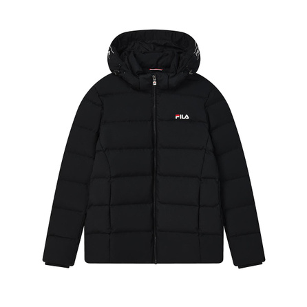 FILA ORIGINALE Hooded Warm Comfort Solid Color Down Jacket Men's Legend Blue