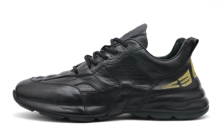 Mr.shang Anti-Slip Wear-Resistant Low-Top Chunky Sneakers Men's Black