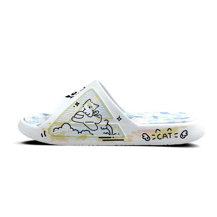 Custom ShoesPeak Taichi 1.0 "Cat Surfing Yellow Frame" Sports Classic Trendy Home Leisure Campus Fresh Quick-Dry Cushioning Slide Sandals Unisex