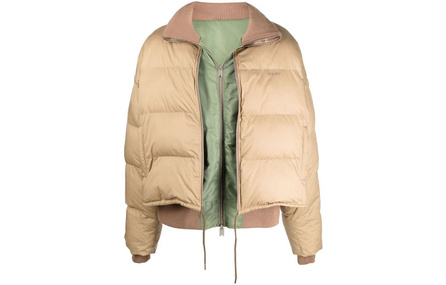 AMBUSH SS21 Stand Collar Loose Fit Puffer Jacket Men's Earth Yellow