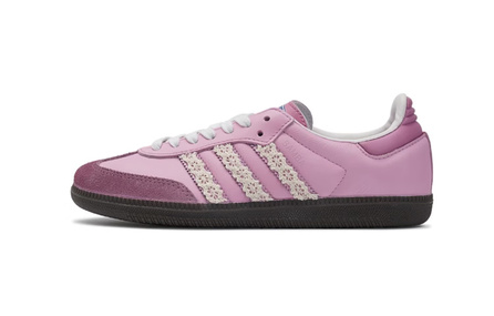Customadidas Originals SAMBA OG Berry Cream Classic Retro T-Toe Shoes Soft Upper Ballet Style Low-Top Unisex Pink