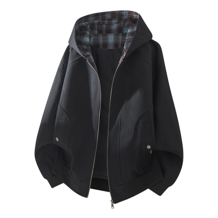 Jeep American Retro Street Cleanfit Structured Minimalist Vibe Classic Versatile Plaid Color-Block Deconstructed Silhouette Fashion Casual Comfortable Cargo Hooded Long Sleeve Outerwear Trendy Genderless Daily Commute Jacket Unisex