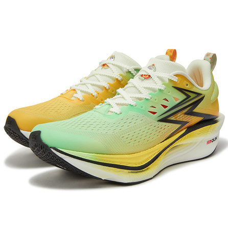 361° Feiran 3ET Little Liu Duck Test Sports Test Anti-Slip Wear-Resistant Breathable Low-Top Racing Training Long Distance Sprint Running Shoes Unisex Green Yellow Mismatch