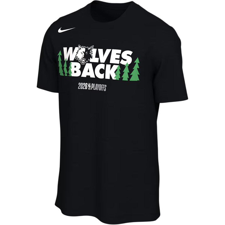 Nike Minnesota Timberwolves Letter Round Neck Short Sleeve T-Shirt Men's