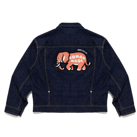 HUMAN MADE SS26 Bangkok Flagship Store Opening Limited Collection Workwear Pocket Embroidery Long-Sleeve Denim Jacket Unisex