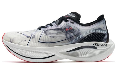 XTEP 160X 3.0 Pro Cushioning Anti-Slip And Wear-Resistant Lightweight Rebound Low-Top Running Shoes Men's White Black