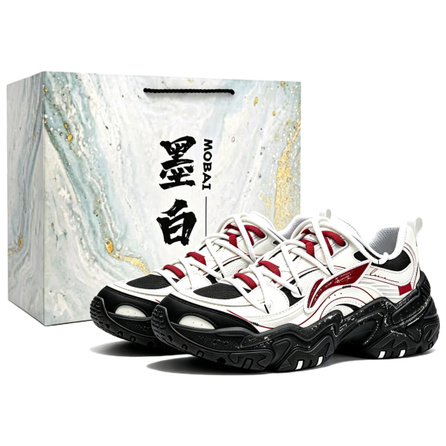 [Custom Sneakers] Li-Ning Brown Sugar Hongtu Chiji Couple's Shoes Gift Bag Version Retro Versatile Shock-Absorbing Rebound Low-Top Casual Lifestyle Shoes Men's Beige