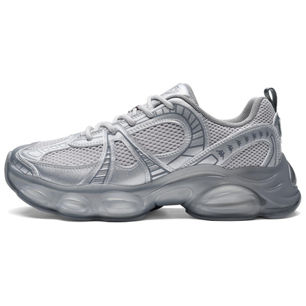 Kappa SERIES Back Logo Casual Retro Cushioned Low-Top Running Shoes Unisex Silver