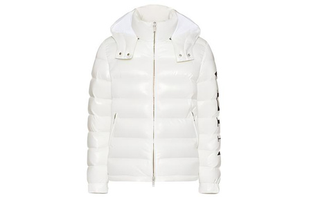 Valentino Left Sleeve Print Hooded Long Sleeve Down Jacket Men's