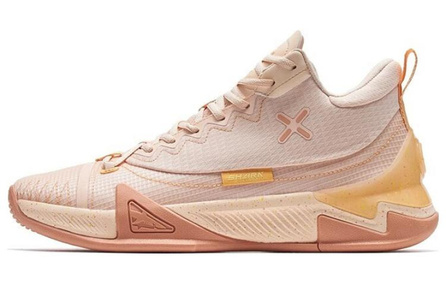 XTEP Shark1.0 Basketball Shoes Men Low-Top Orange Pink
