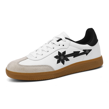 BEAR UNION Microfiber Leather Versatile Trendy Soft Shock-Absorption Wear-Resistant Low-Top Skate Shoes Unisex