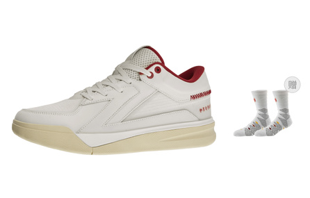 UZIS All Day 1st Gen V2 Zhang Ning PE Men's Low-Top Basketball Shoes White Red