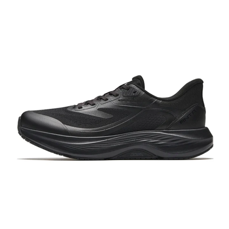 Anta Mesh Synthetic Leather All Black Lightweight Cushioning Breathable Shock-Absorbing Anti-Slip Wear-Resistant Low-Top Men's Training Shoes Men's