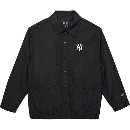 New Era SS25 Comfort Tech Series MLB New York Yankees Japanese Style Collar Workwear Casual Jacket Unisex Black