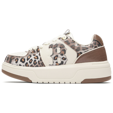 MLB Chunky Liner Fashion Comfortable Slip-Resistant Wear-Resistant Low-Top Sneakers Unisex White Brown