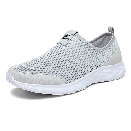 Double Star Fashion Commute Versatile Cushion Slip-Resistant Breathable Low-Top Casual Shoes Men's Grey