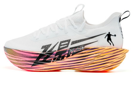 QIAODAN Flying Shadow PLAID 1.5 Running Shoes Men Low Top Jordan White Neon Pink