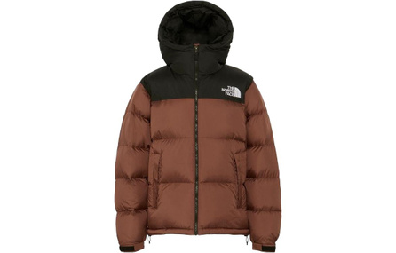 THE NORTH FACE Hooded Warm Color-Block Down Jacket Men's Brown