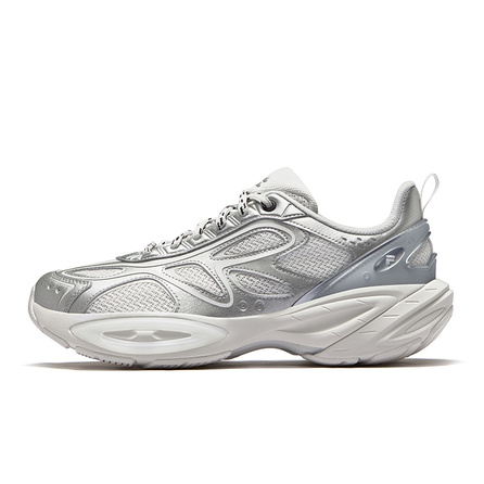 FILA FUSION BUZZARD II Meteor Shoes 2nd Generation Retro Functional Low-Top Dad Shoes Men's White Grey