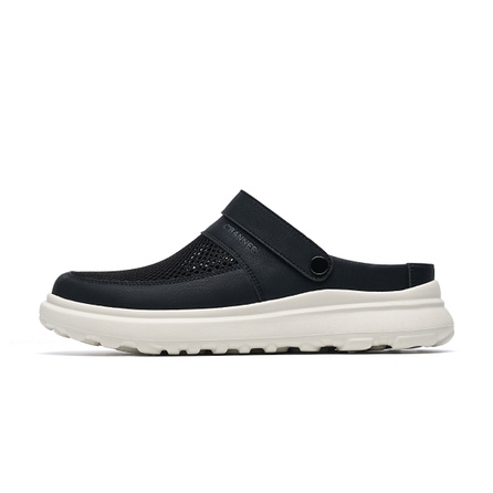C°BANNER Soft Sole Comfort Outdoor Casual Classic Versatile Anti-Slip Quick-Dry Closed-Toe Slippers Men's Black