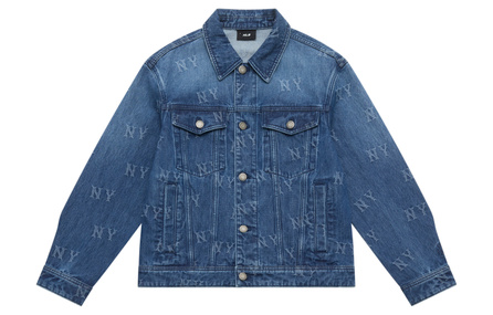 MLB MONOGRAM Series New York Yankees Fashion Personality Classic Versatile Comfortable Skin-Friendly Relaxed Fit Collared Long Sleeve Floral Print Large Pocket Jacket Unisex