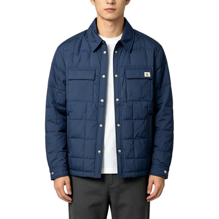 CALVIN KLEIN Urban Commuter Series Loose Solid Color Long Sleeve Fashion Cotton Jacket Men's