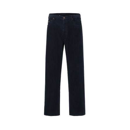 PRADA Solid Color Zip Straight-Leg Jeans Men's Navy Blue