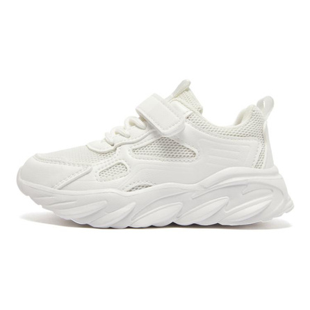 HOBIBEAR Small White Shoes Slip-Resistant Cushioning Low-Top Kids' Running Shoes White Kids'