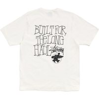 Stussy SS26 LONG HAUL TEE PIGMENT DYED Loose Print Crew Neck Short Sleeve T-Shirt Unisex Не совсем белый