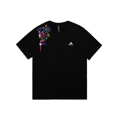 Custom Appareladidas MUST HAVES Yun Shu Li Jing He Print Solid Color Sports Leisure Round Neck Short Sleeve T-Shirt Unisex