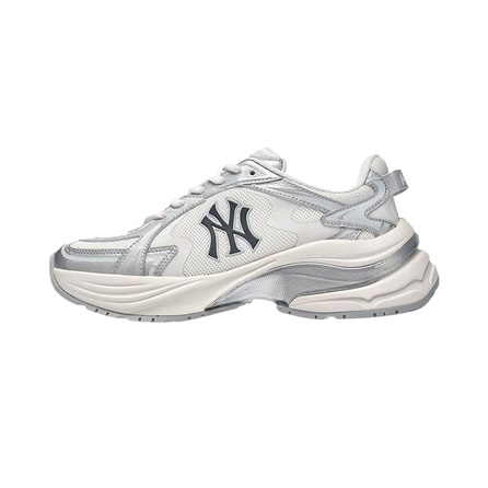 MLB New York Yankees Fabric Synthetic Leather Retro Patchwork Thick Sole Breathable Height-Enhancing Low-Top Dad Shoes Unisex
