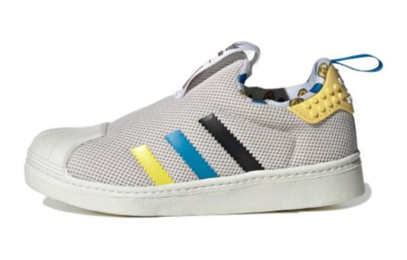 LEGO x Adidas Originals 360 Anti Slip Wear Resistant Low Top Kids' Skateboarding Shoes Beige Kids'